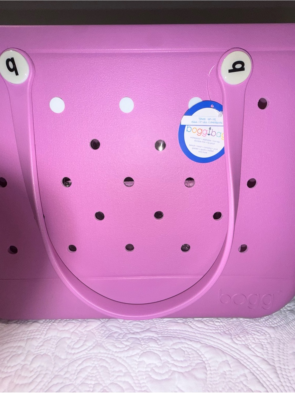 BOGG BAG Pink Perforated Tote - Picture 2 of 7